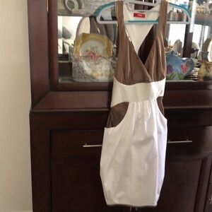 Iodine dress brown and white size S